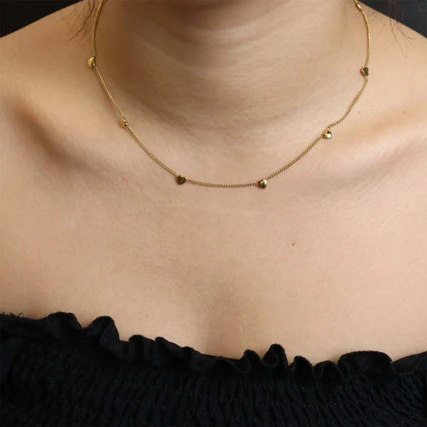 Alexandria Heart Choker Necklace - Standard