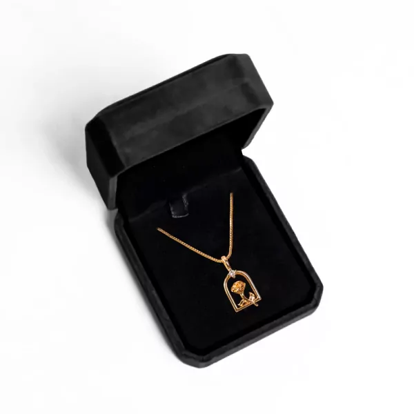 Beauty & The Beast Rose Necklace - Standard
