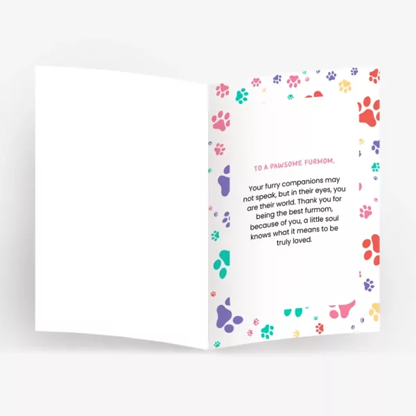Personalized Furmom's Greeting Card - Standard Message