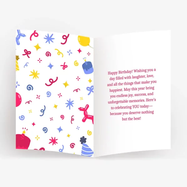 Personalized Birthday Greeting Card - Standard Message