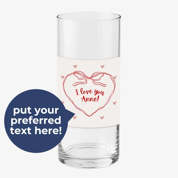 I Love You Cylindrical Vase - Medium