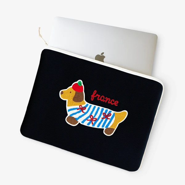 Dachshund Days Laptop Sleeve - Black