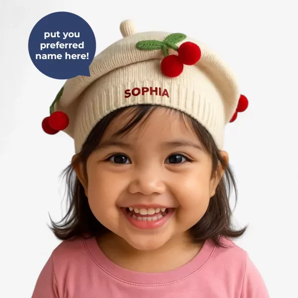 Mini Beret Hat - Cherry
