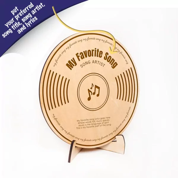 Personalized Wooden Vinyl Record - default