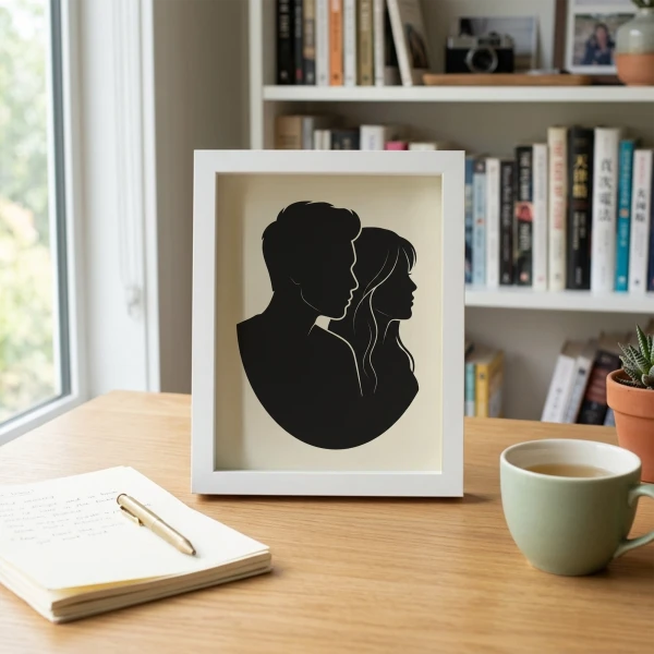 Personalized Silhouettes Wall Art - Standard