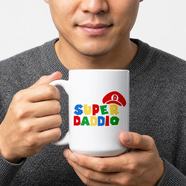 Super Daddio Mug & Frame Bundle - Colored Mug