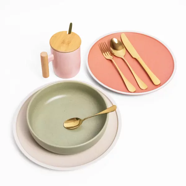 Nordic Bliss Dining Set - Pink