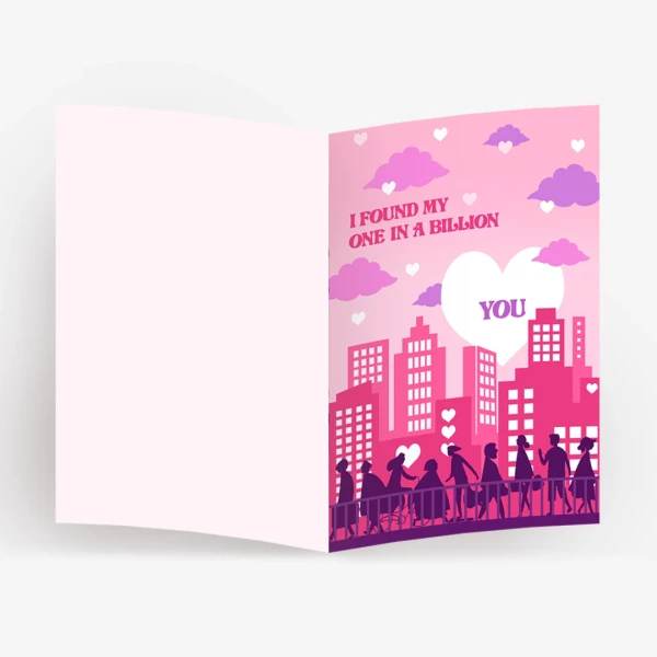 Romantic Greeting Card (In a World of Billions) - Standard