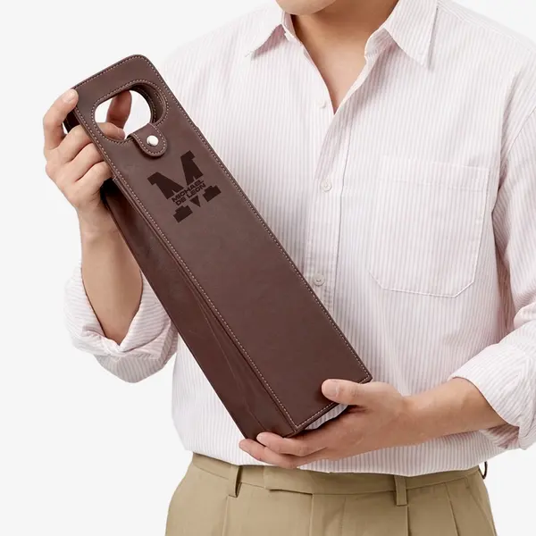 Custom Monogram Wine Bag 3
