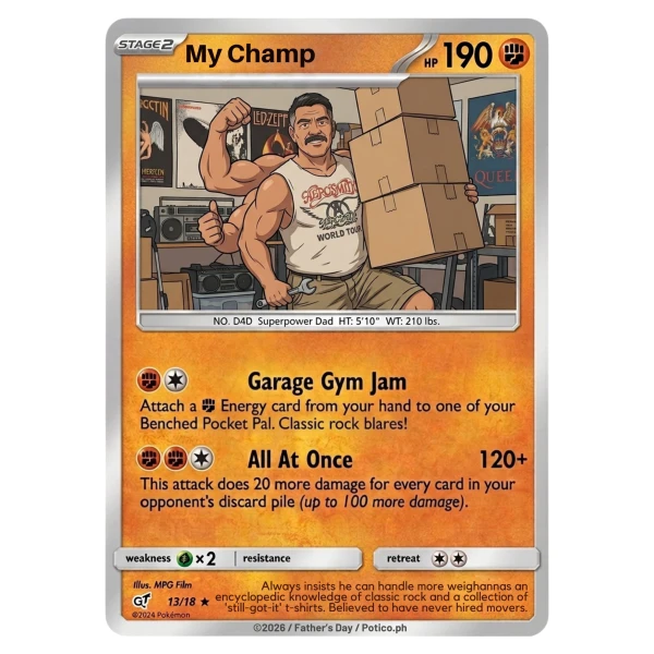 Custom Dad Trainer Card Frame