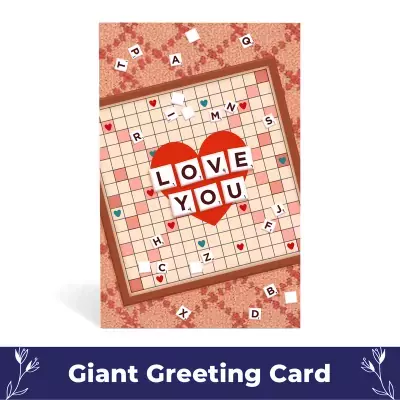 Love Scrabble Giant Card - Standard