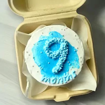 Number Munch Bento Cake - Blue Number - Red Velvet