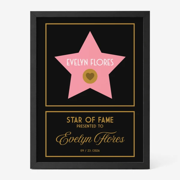 Personalized Star of Fame Poster - Standard