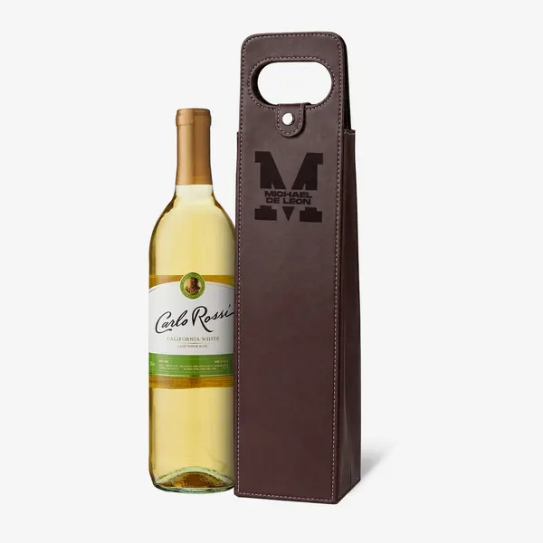 Custom Monogram Wine Bag 1