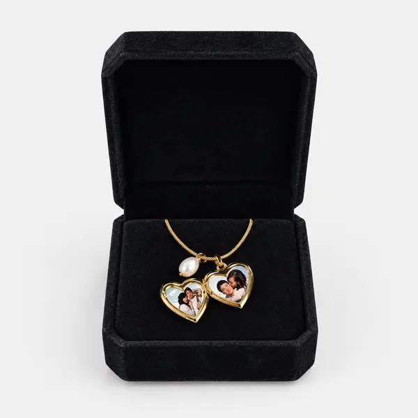 Heart Photo Locket Necklace 1