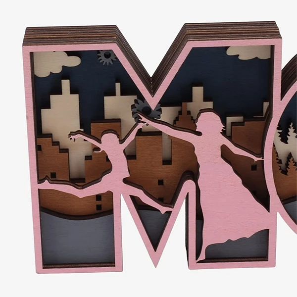 Mom Wooden Lamp - Standard