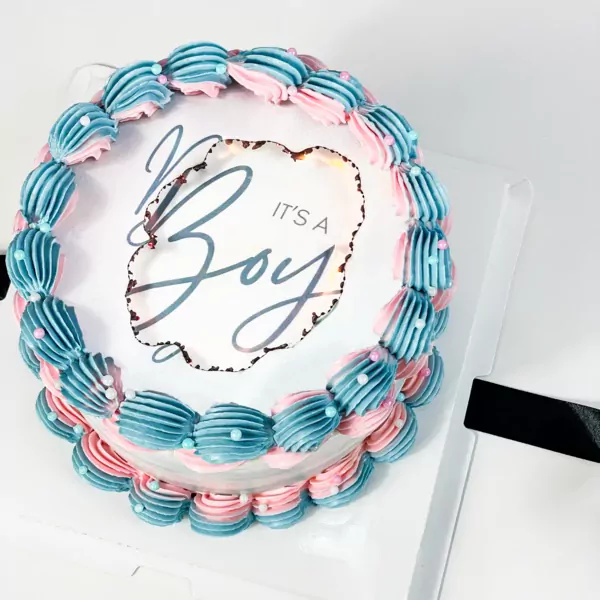 Burn Away Gender Reveal Cake - default