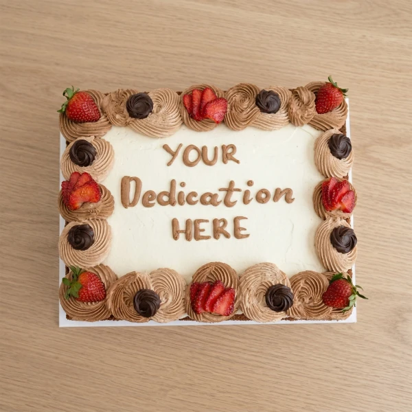 Chocolate Strawberry Dedication Cake - Standard