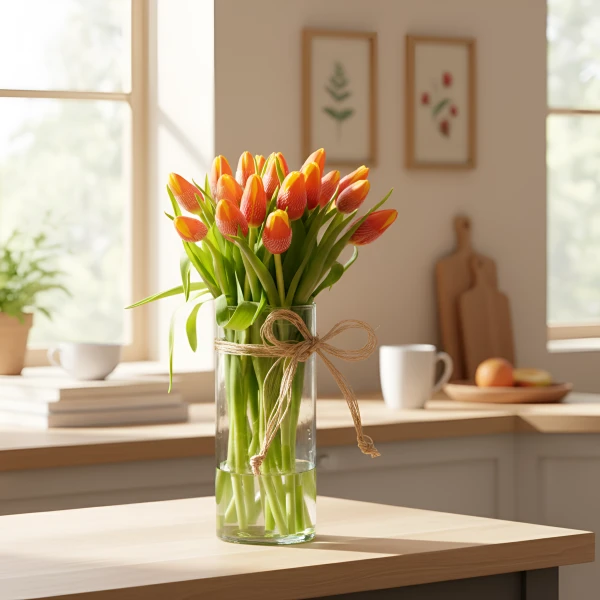 Red-Orange Tulips (20 Stems) - Standard