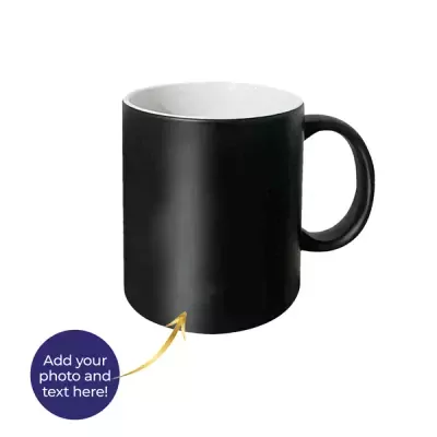 Mug: Personalized Enchantment Cup - Black Ceramic