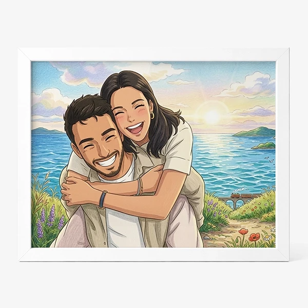 Custom Anime Style Inspired Photo Frame - Standard