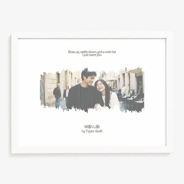 Personalized Photo Soundwave Frame - Standard