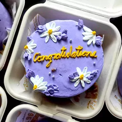 Purple Me Daisy Bento cake - Chocolate