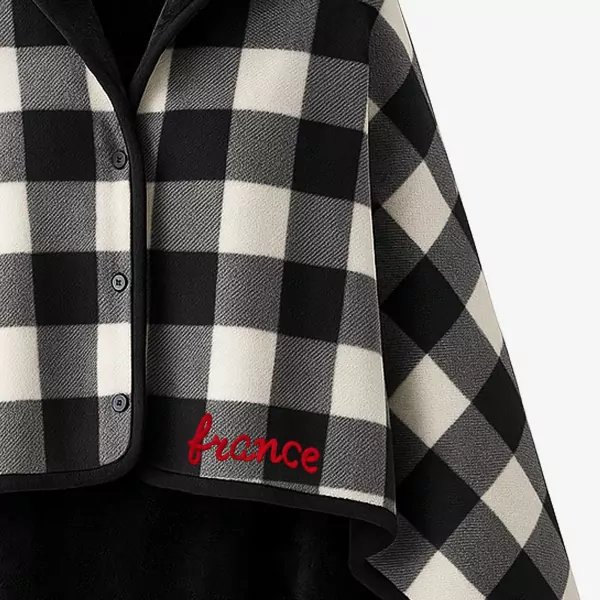 Personalized Plaid Poncho - Standard