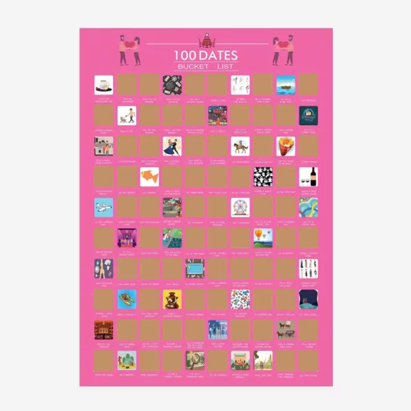 Date Ideas Scratch Off Poster - default
