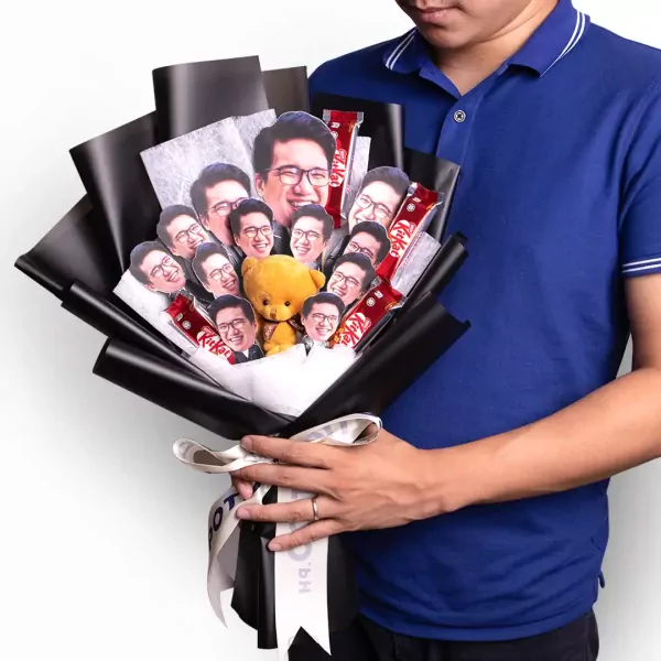 Personalized Photo Bouquet - Black