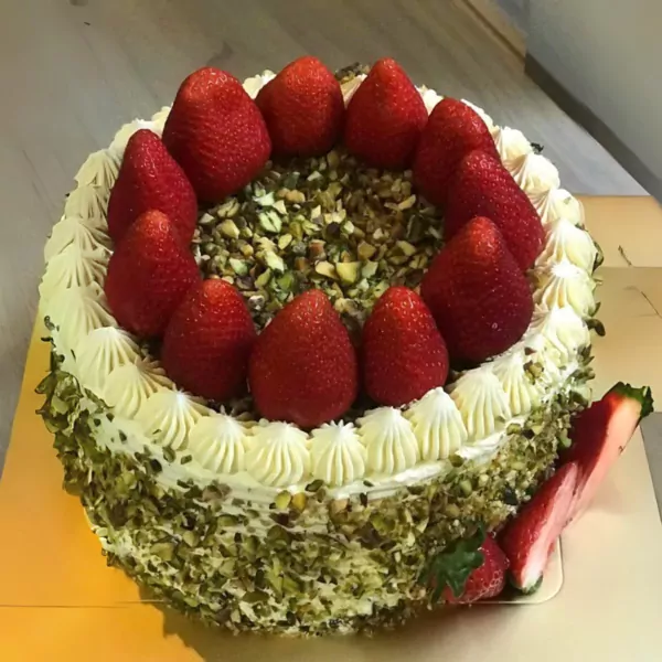 Strawberry Pistachio Sansrival - 8 inches