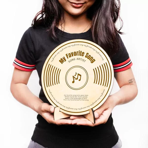 Personalized Wooden Vinyl Record - default