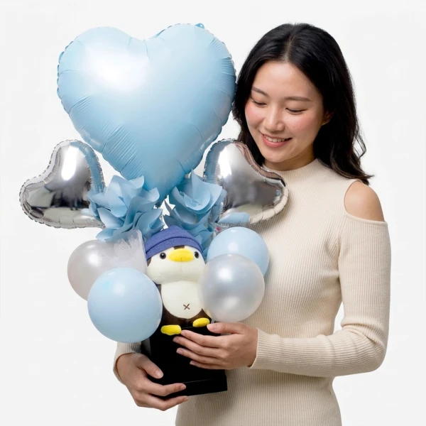 Penguin Plush Balloon Gift Bundle