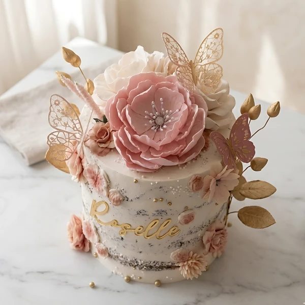 Floral Frenzy Name Cake - Standard