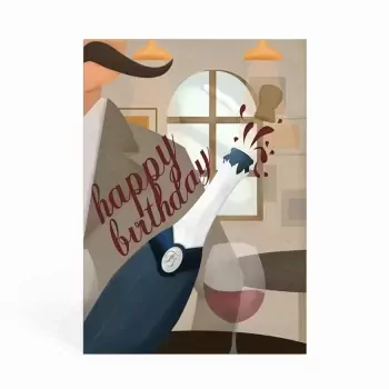 Just Like Wine Birthday Greeting Card - Standard