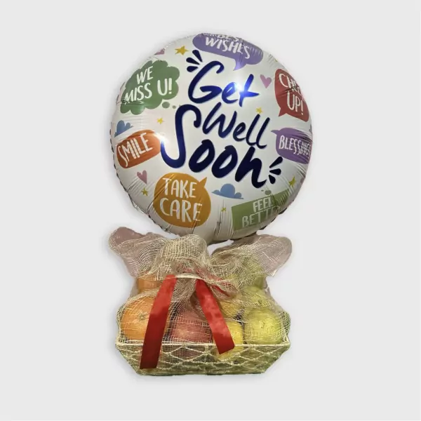 Feel Better Fruit Basket - With Balloon