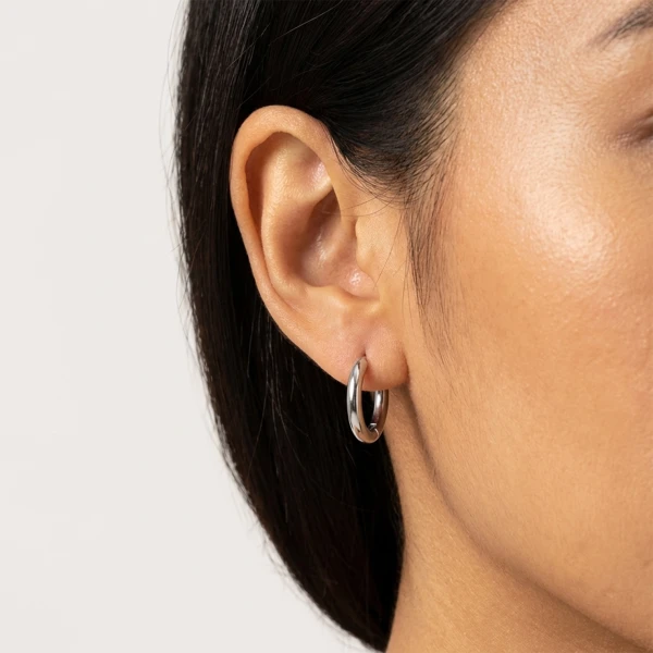 Silver Thin Hoops - Standard