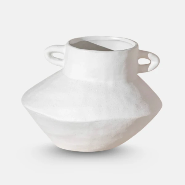 Contemporary White Ceramic Vase - Standard
