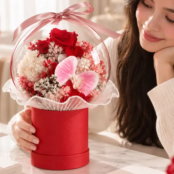 Ruby Dried Floral Balloon 2