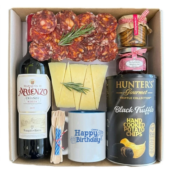 Celebration Wine and Deli Birthday Box - Happy Brithday Box