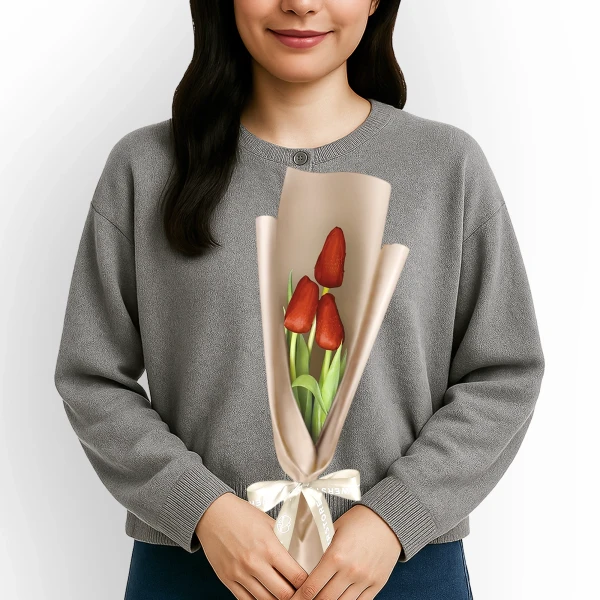 Red Tulip Bouquet (3 Stems) - Standard