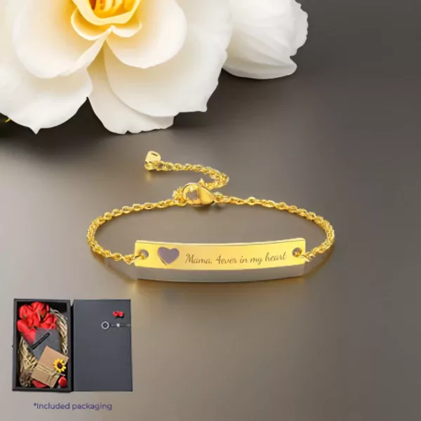 Personalized Hollow Heart Adjustable Bracelet - default