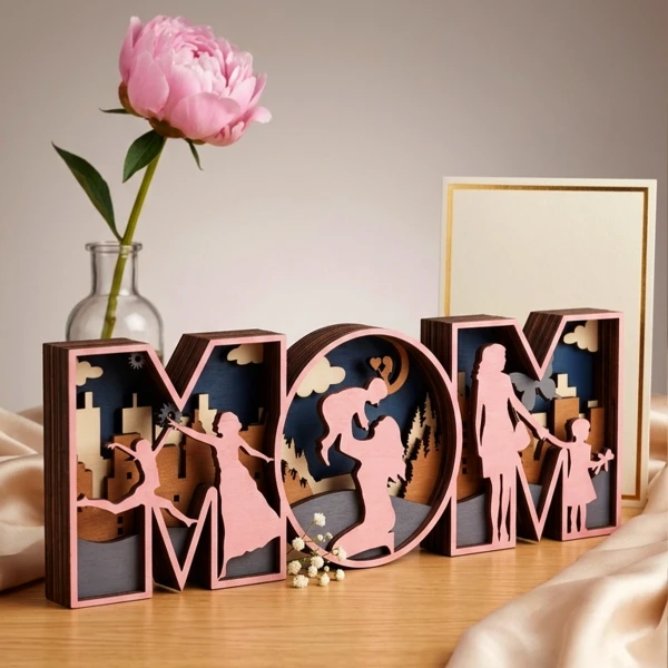 Mom Wooden Lamp - Standard