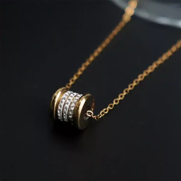 Dione Barrel Necklace - Gold