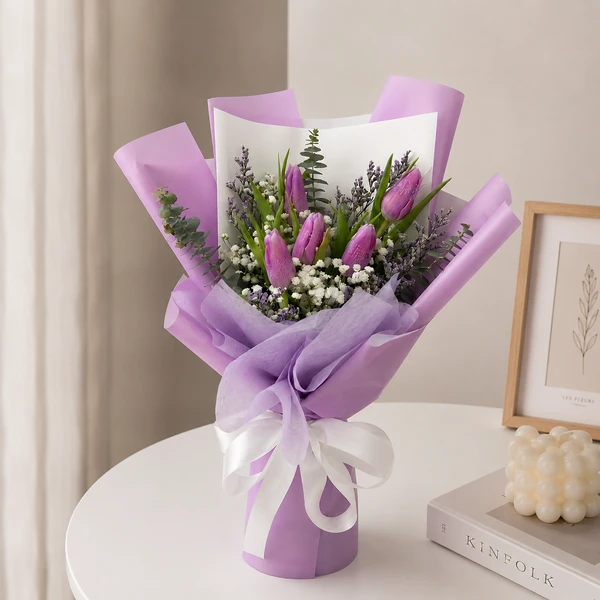 Purple Poise Tulips (5 Stems)