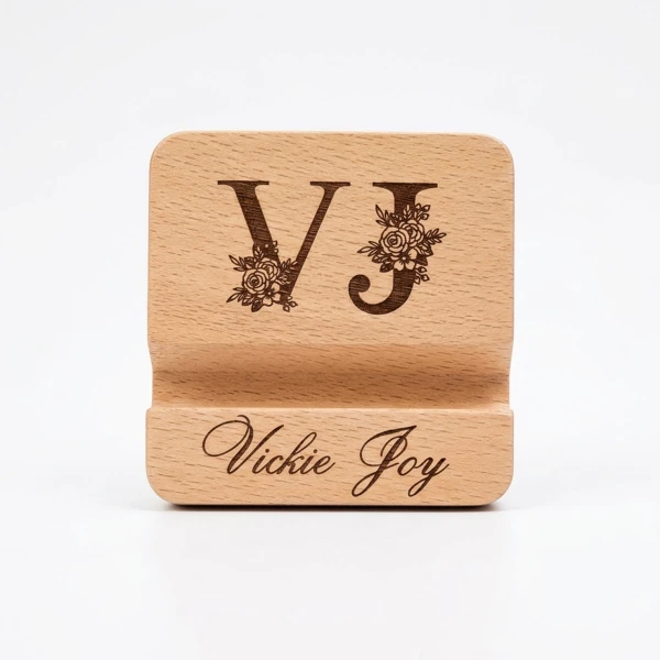 Personalized Wooden Phone Stand - Standard
