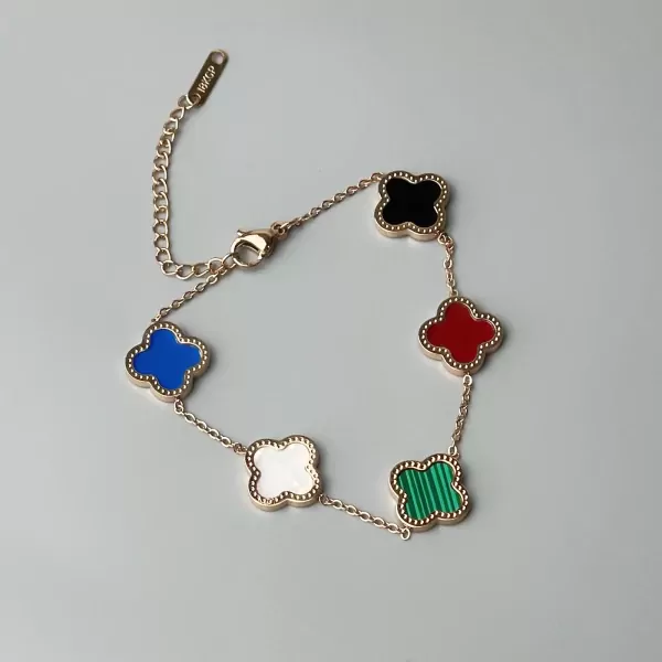 Fiona Four Leaf Clover Bracelet - Colorful