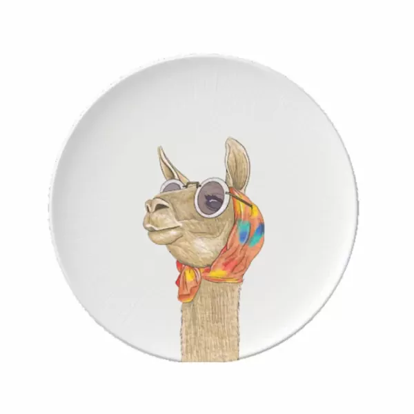 Animal Printed Porcelain Plate Set - Standard