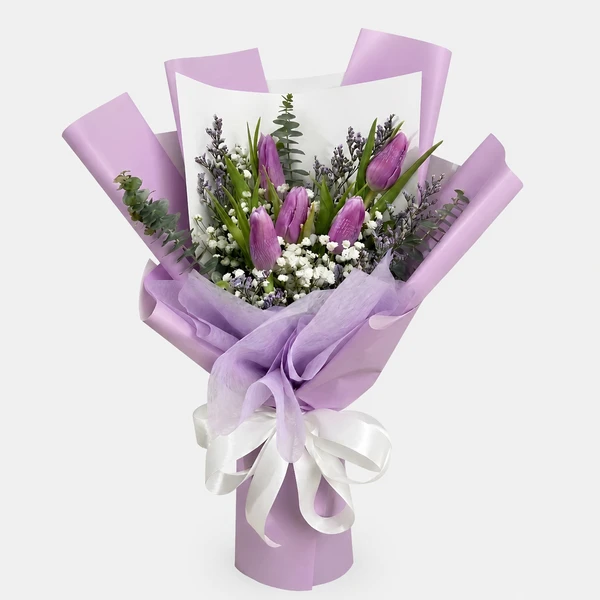 Purple Poise Tulips (5 Stems)