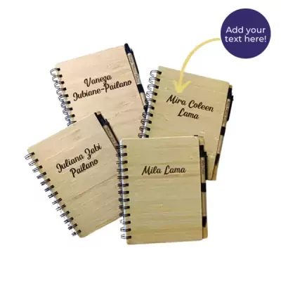 Personalized Bamboo Notebook - default
